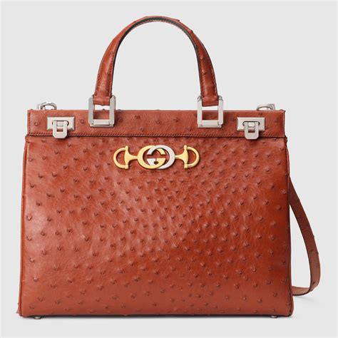 gucci ostrich bag price|gucci zumi tote bag.